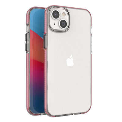 Husa Spring pentru iPhone 14 Plus Silicone cu A Frame Roz deschis