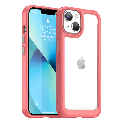 Husa Outer Space iPhone 14 Hard Cover cu A Gel Frame Rosu