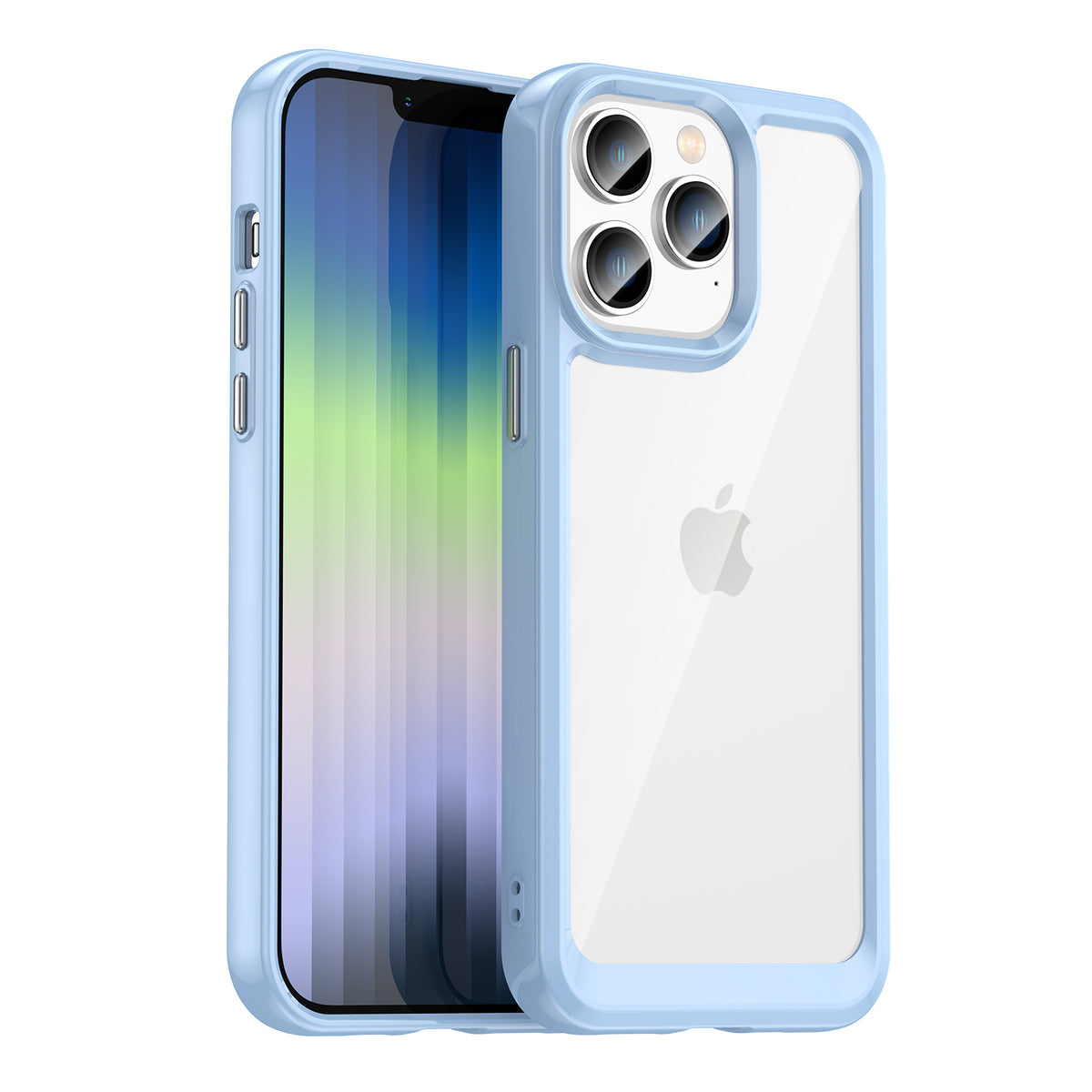 Husa Outer Space iPhone 14 Pro Hard Cover cu A Gel Frame Albastru