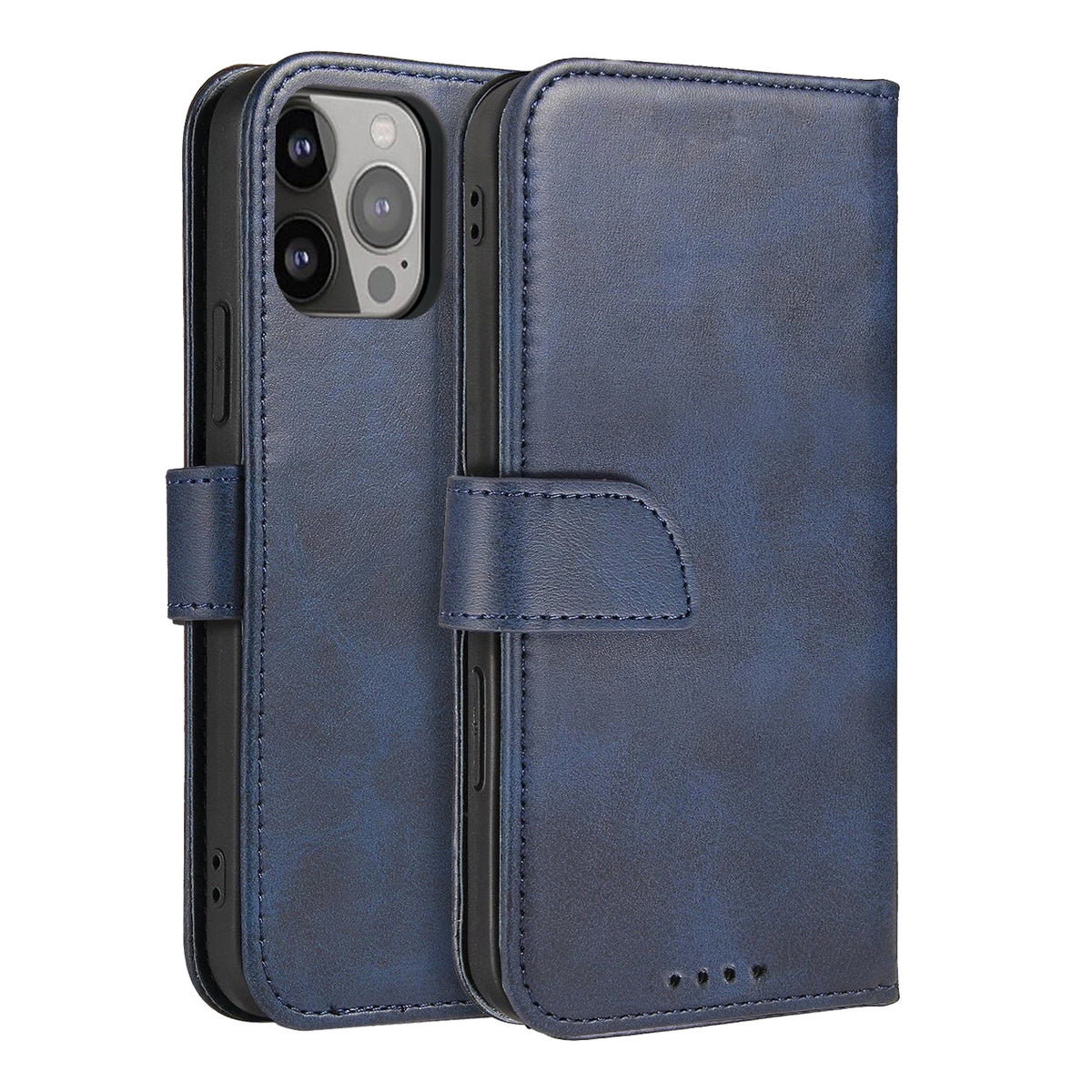 Husa Magnet Elegant Cover cu A Flap And Stand Function pentru iPhone 14 Max Albastru