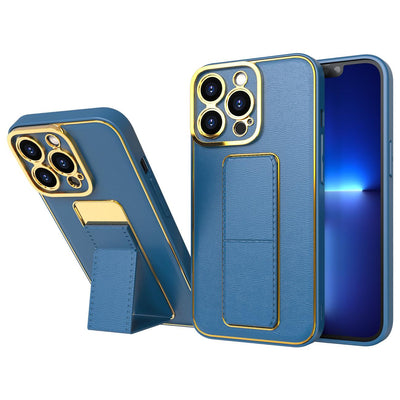 Husa New Kickstand pentru iPhone 13 Pro cu Stand Albastru