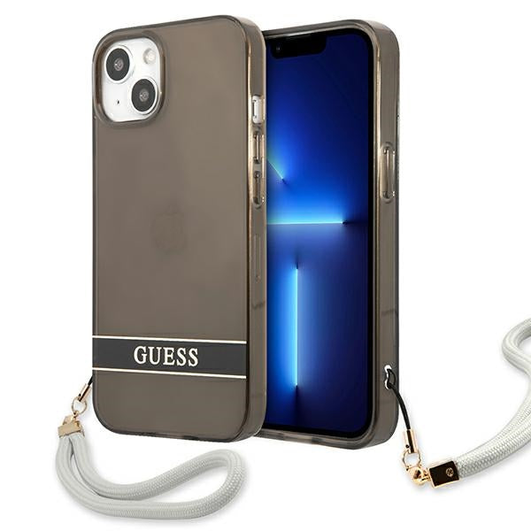 Husa Guess iPhone 13 Mini 5.4" Negru/Negru Hardcase Translucent Stap