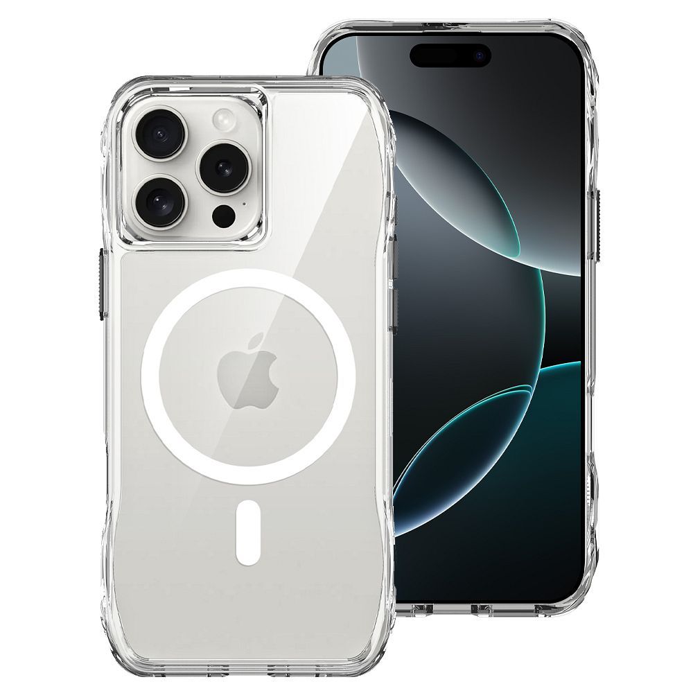Husa Roar Slim Defender Compatible cu Magsafe pentru iPhone 16 Pro Max Transparent