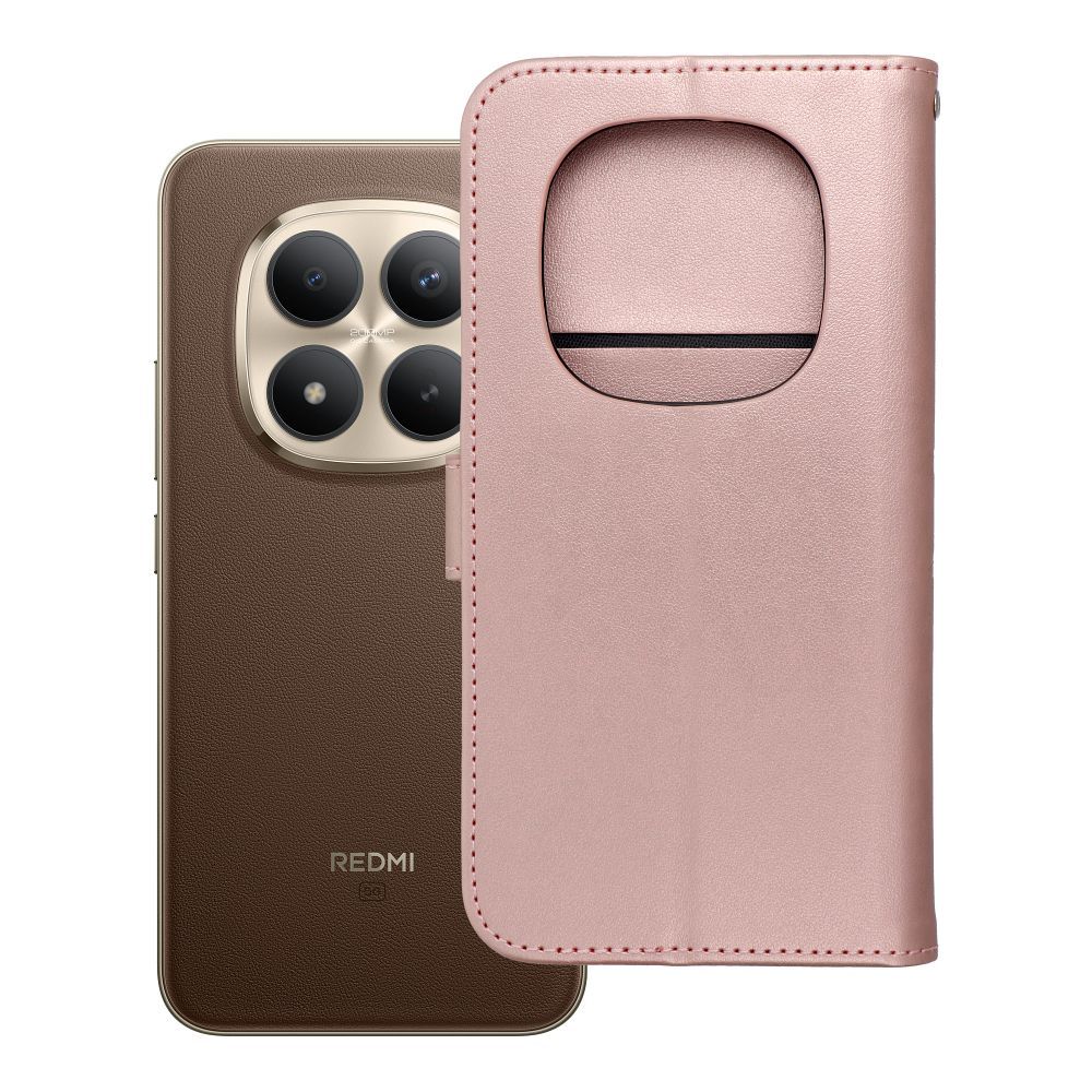 Husa Mezzo Book Flip pentru Xiaomi Redmi Note 15 PRO Plus 5G Mandala Roz auriu
