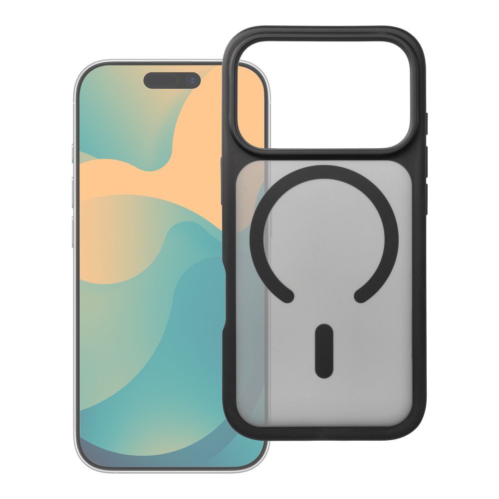 Husa Forcell pentru iPhone `15 Pro Max F-protect Smoke Hybrid Premium Lite Compatible cu Magsafe Negru