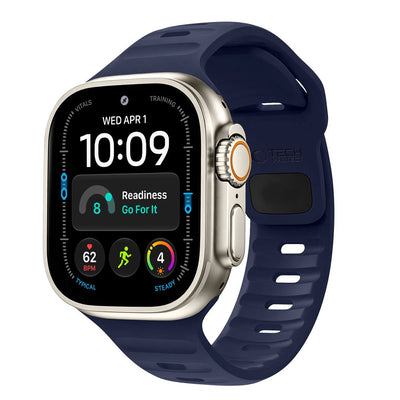 Husa Tech-protect Silicone Line Apple Watch 8 / 9 / 10 / 11 / 12 / SE / Ultra (44 / 45 / 46 / 49 Mm) Atlantic Albastru