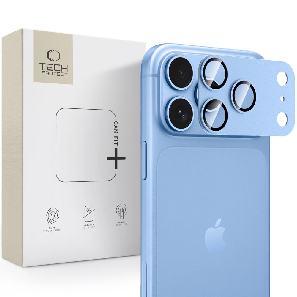 Folie camera Tech-protect Camfull Fit+ iPhone 18 Pro Max Albastru deschis