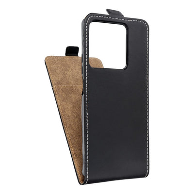 Husa Vertical Flip pentru Xiaomi Redmi Note 13 5G Slim Flexi Fresh Negru