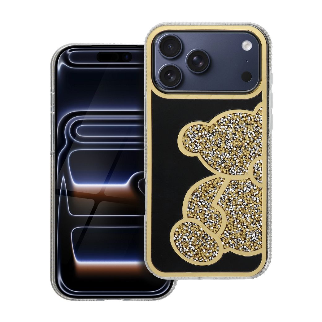 Husa Teddy Bear pentru iPhone 18 Pro Max / 17 Pro Max Auriu
