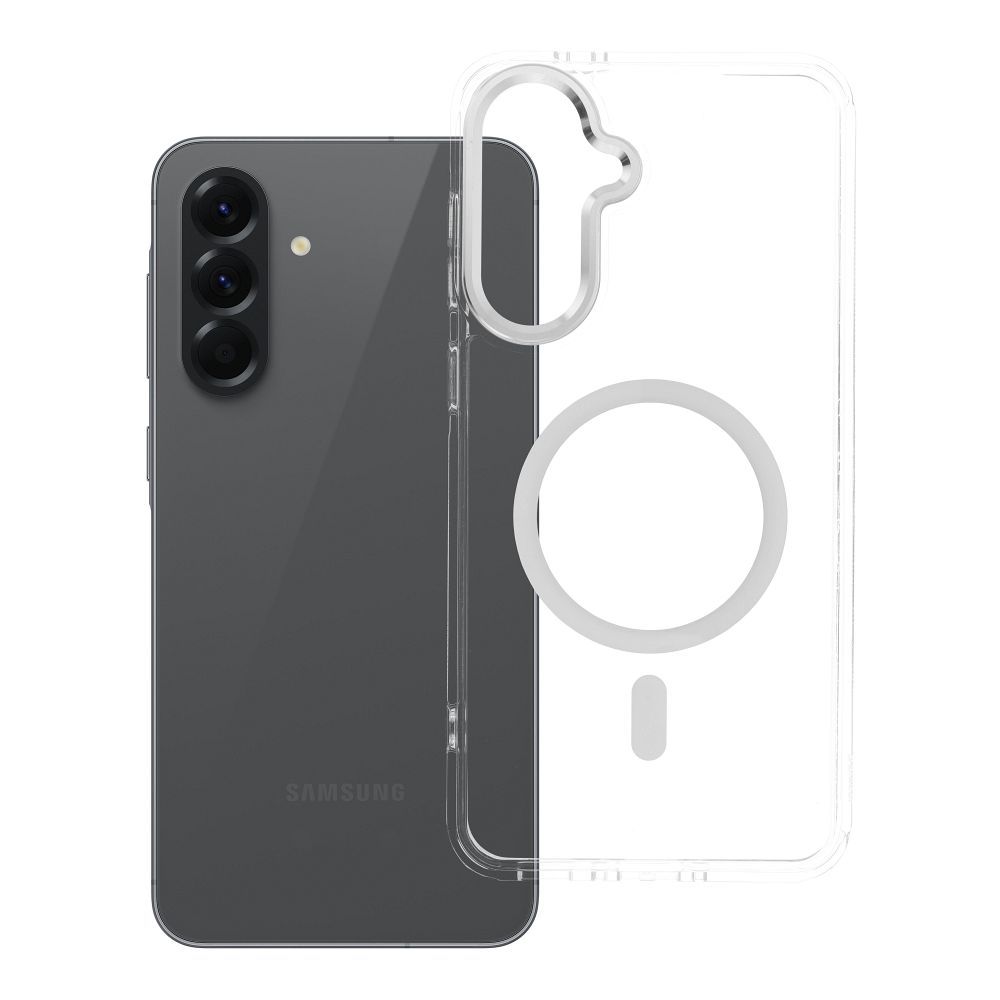 Husa Frame Transparent Hybrid Mag pentru Samsung A56 Compatible cu Magsafe Transparent