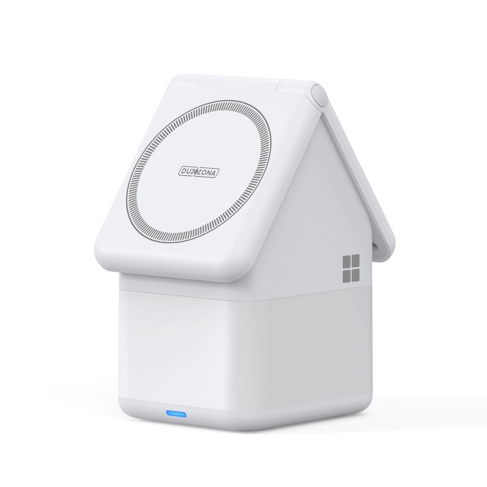 Incarcator wireless Duzzona W20 4-in-1 House-shaped Magnetic Stand 15W Alb