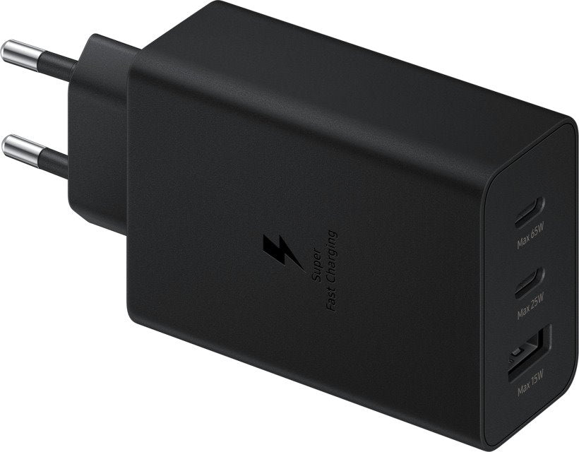Incarcator Ep-t6530nbe Samsung Trio (2xUSB-C,1xUSB-A) 65W Travel Negru (Damaged Package)