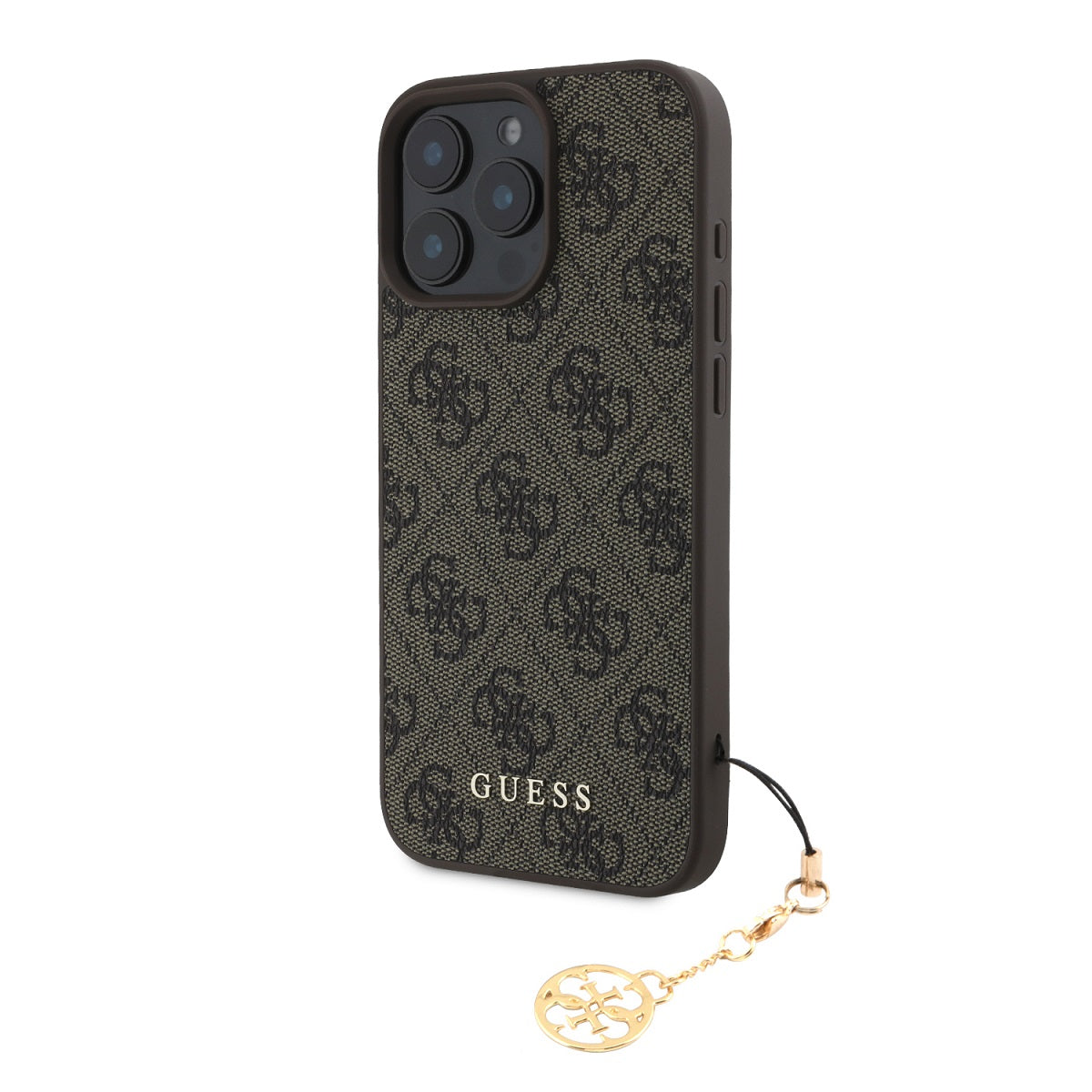 Husa Guess 4G Charm pentru iPhone 16 Pro Max Tone On Tone Maro