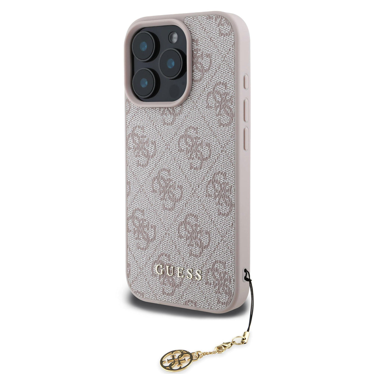 Husa Guess 4G Charm pentru iPhone 16 Pro Max Tone On Tone Roz
