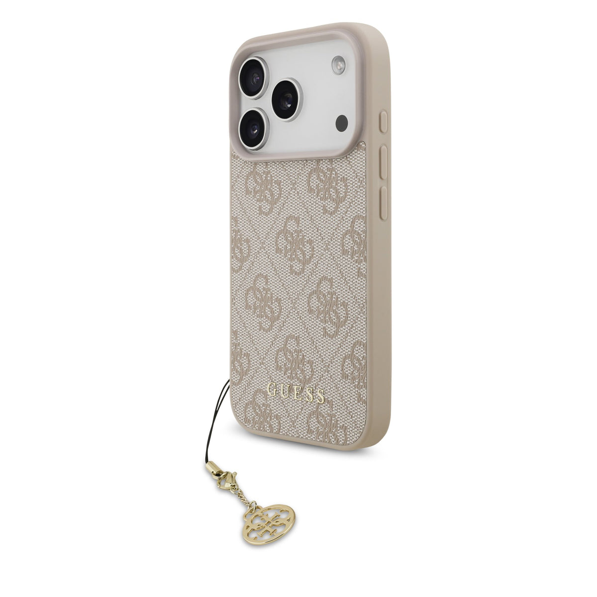 Husa Guess 4G Charm Magsafe pentru iPhone 17 Pro Tone On Tone Roz