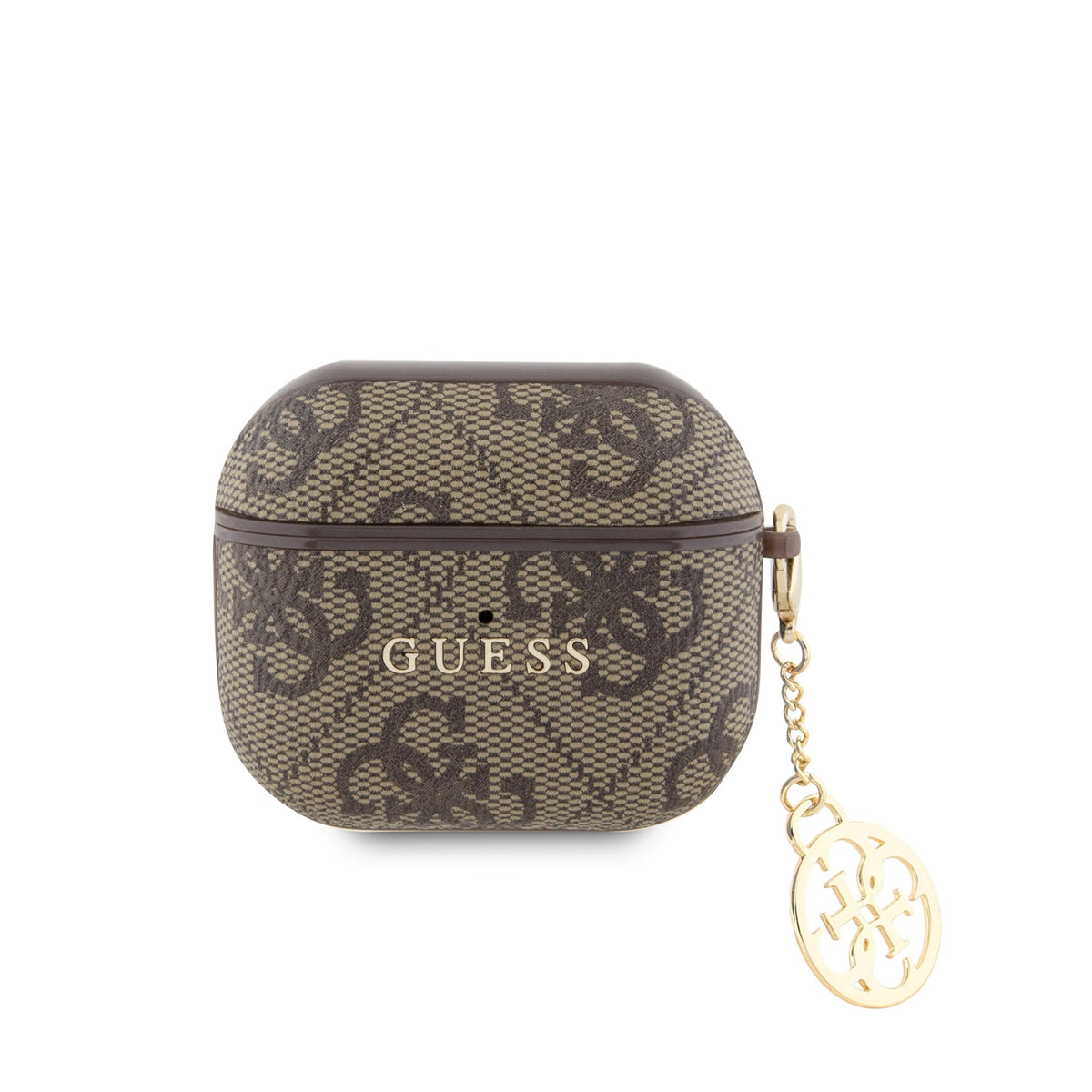 Husa Guess 4G PU Charm pentru AirPods 3 Maro