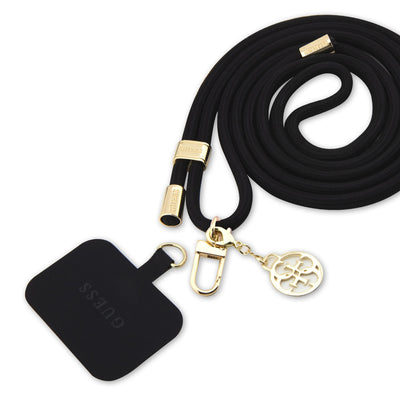Curea Guess Crossbody Cord 4G Charm Auriu/Negru