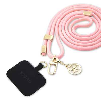 Curea Guess Crossbody Cord 4G Charm Auriu/Roz