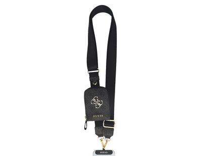Curea Guess Crossbody PU 4G Metal Logo + Purse Negru