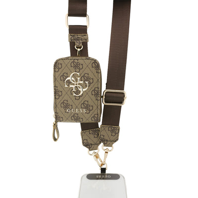 Curea Guess Crossbody PU 4G Metal Logo + Purse Maro