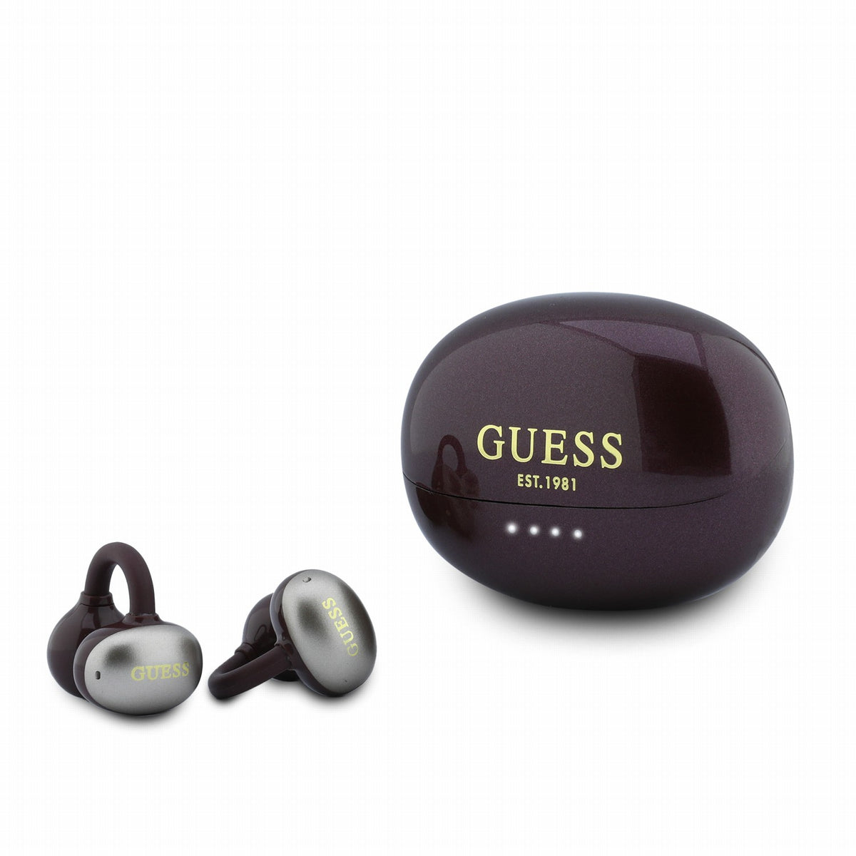 Casti Guess Metallic Finish Classic Logo OWS Wireless Burgundy