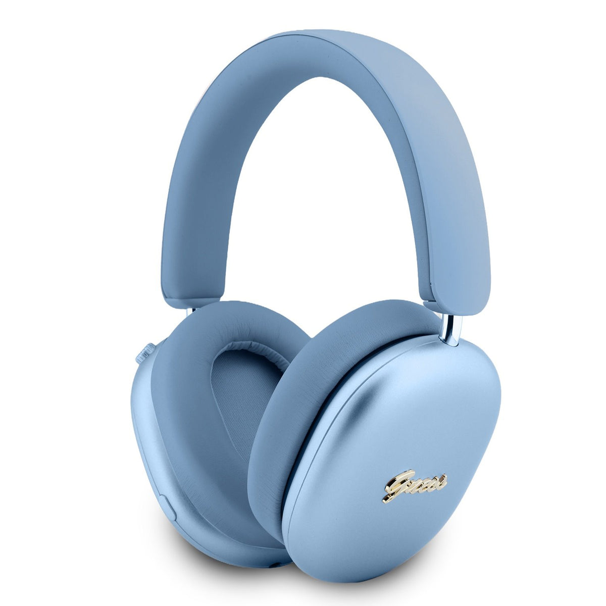 Casti Guess Metallic Finish Auriu Script Logo ENC Wireless Albastru deschis