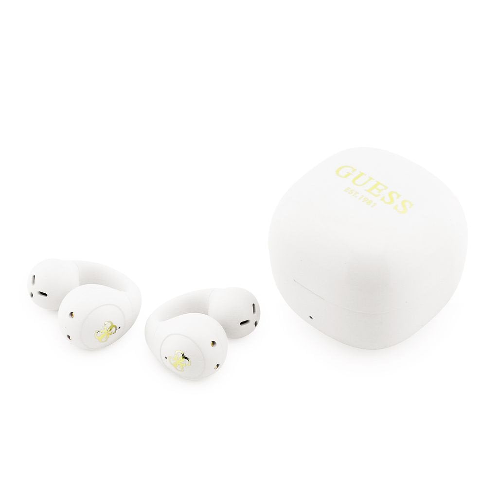 Casti Guess Mini Classic Logo OWS Wireless Alb