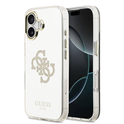 Husa Guess PC/TPU Mirror 4G Glitter Logo Magsafe pentru iPhone 17 Auriu