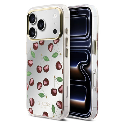 Husa Guess PC/TPU Mirror Glitter Cherry Magsafe pentru iPhone 17 Pro