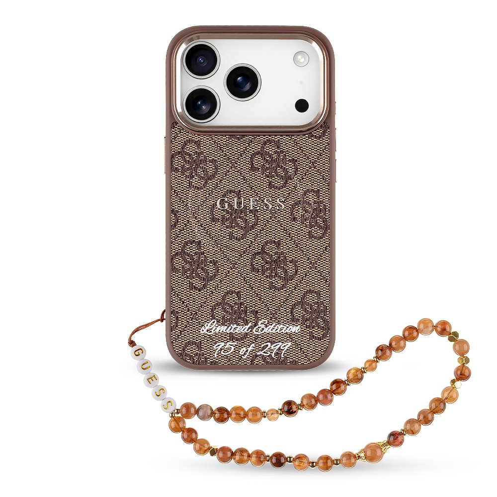 Husa Guess PU 4G Magsafe Curea Limited Edition Of 299 pentru iPhone 17 Pro Maro