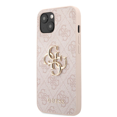 Husa Guess PU 4G Metal Logo pentru iPhone 13 Roz