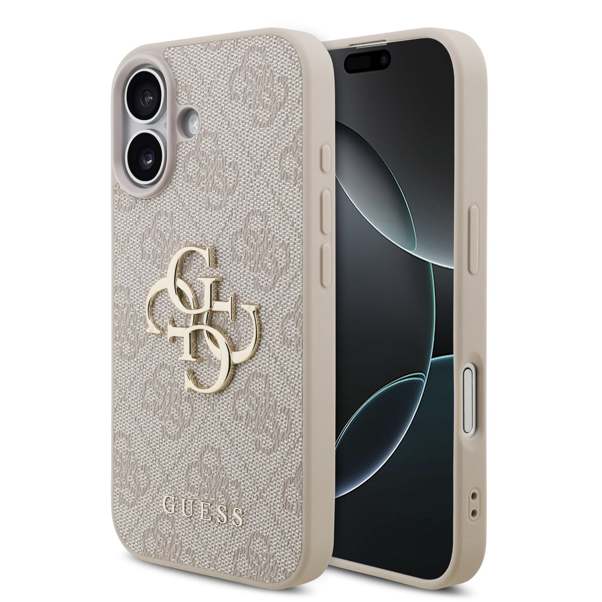 Husa Guess PU 4G Metal Logo pentru iPhone 17 Roz