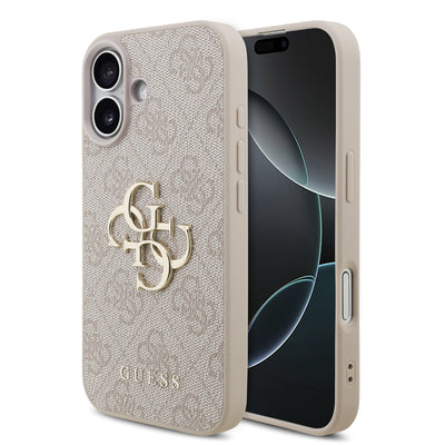 Husa Guess PU 4G Metal Logo pentru iPhone 17 Roz