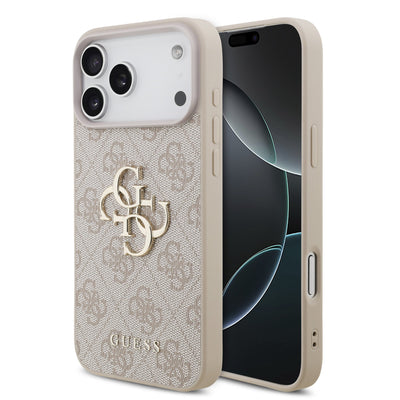 Husa Guess PU 4G Metal Logo pentru iPhone 17 Pro Max Roz