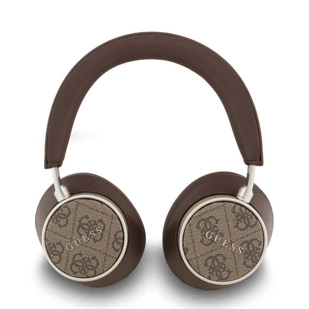Casti Guess piele sintetica 4G Classic Logo ENC Wireless Maro