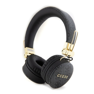 Casti Guess piele sintetica 4G Metal Logo Wireless Negru