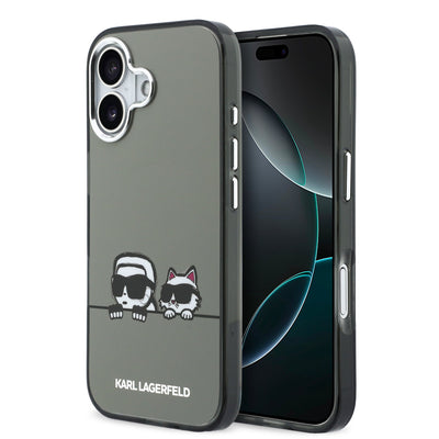 Husa Karl Lagerfeld IML K&CH Heads Logo Magsafe pentru iPhone iPhone 17 Negru