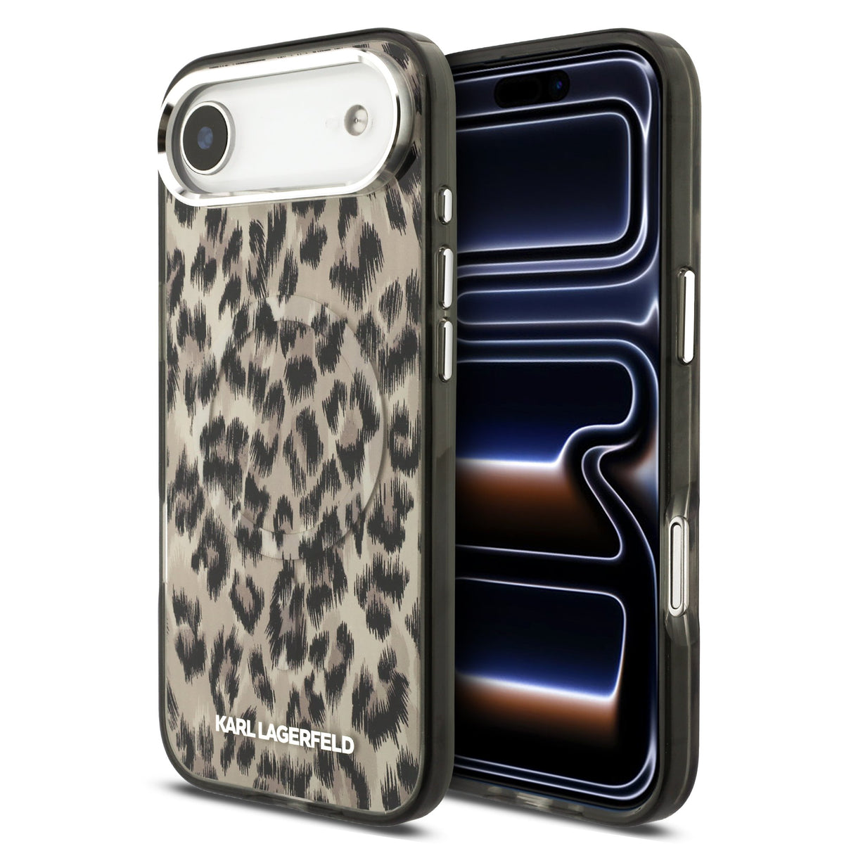 Husa Karl Lagerfeld IML Leopard Magsafe pentru iPhone Air Maro