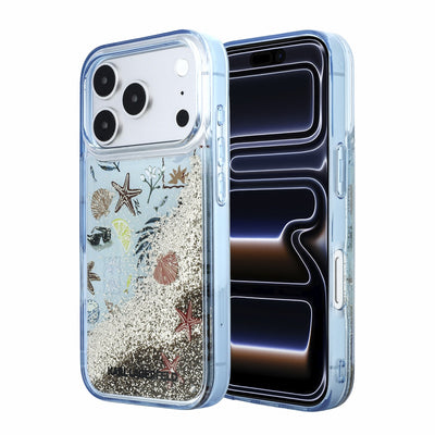Husa Karl Lagerfeld Liquid Glitter Beach pentru iPhone 18 Pro Max Albastru