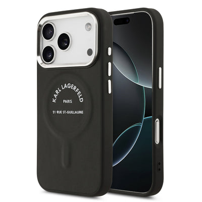 Husa Karl Lagerfeld PU RSG Logo Magsafe pentru iPhone 17 Pro Negru