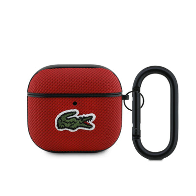 Husa Lacoste Petit Pique Croc Logo Patch pentru AirPods 4 Rosu