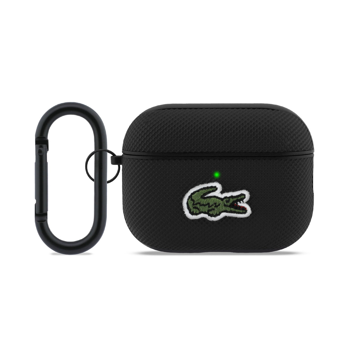 Husa Lacoste Petit Pique Croc Logo Patch pentru AirPods Pro 3 Negru