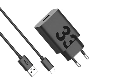 Cablu Motorola Turbopower Usb-a 33W Travel Incarcator + Usb-c Data Negru