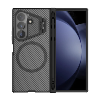 Husa Nillkin Camshield Prop Magnetic Pen Slot (Transparent lentila) pentru Samsung Galaxy Z Fold 8 Ultra Transparent Neg