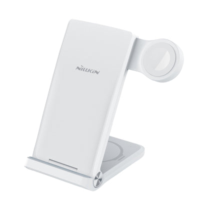 Incarcator wireless Nillkin Powertrio 3in1 pentru Apple Watch Alb (MFI)