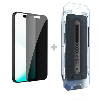 Folie Nillkin sticla 0.25mm Guardian 2.5D pentru Apple iPhone 17 Pro Max Negru (cu Applicator)