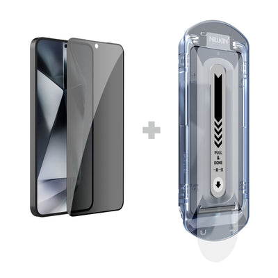 Folie Nillkin sticla 0.25mm Guardian 2.5D pentru Samsung Galaxy S25+ Negru (cu Applicator)
