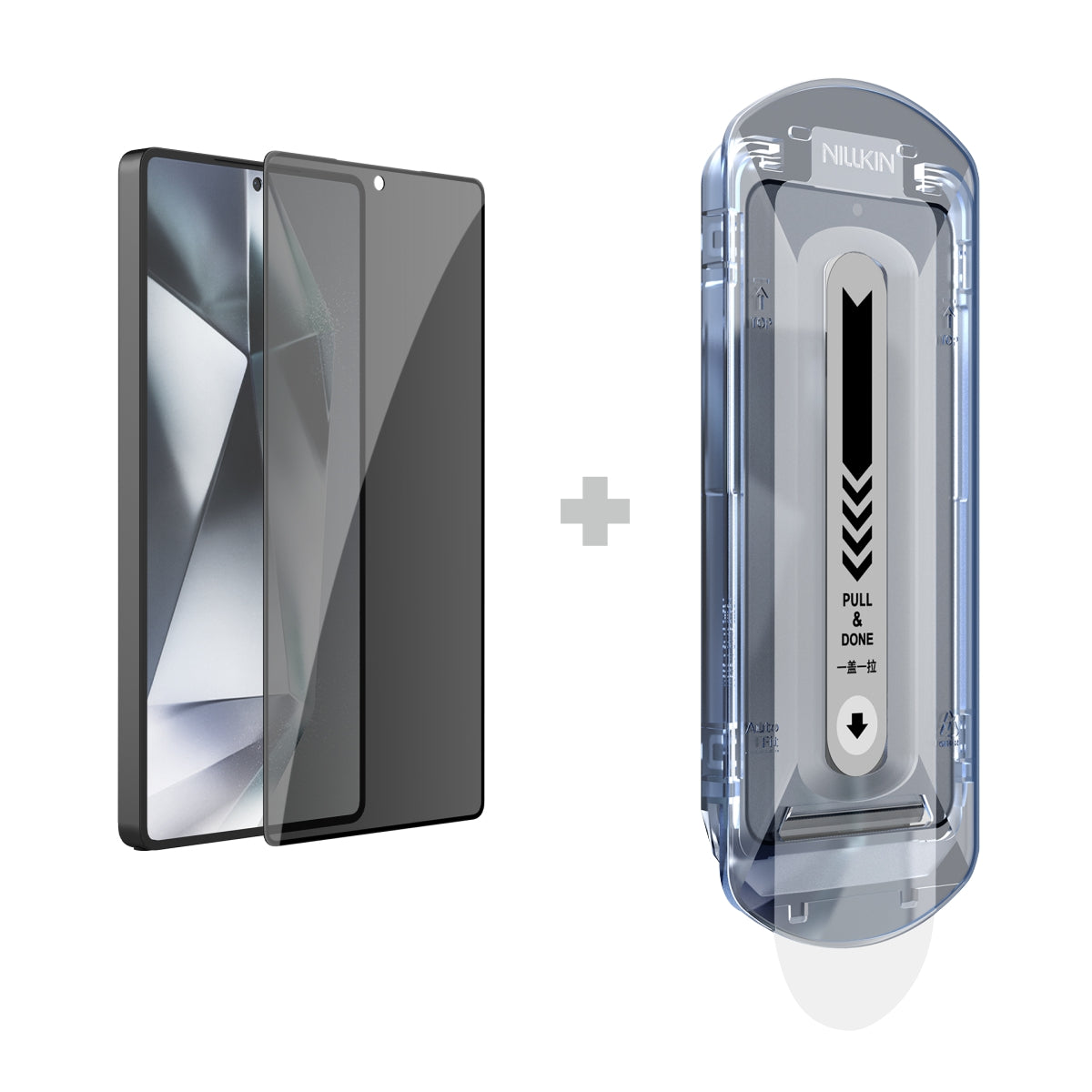 Folie Nillkin sticla 0.25mm Guardian 2.5D pentru Samsung Galaxy S25 Ultra Negru (cu Applicator)