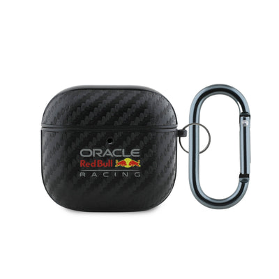 Husa Rosu Bull PU Carbon pentru AirPods 4 Negru