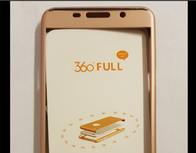 Husa 360 Grade Plastic + sticla Huawei Mate 10, Auriu